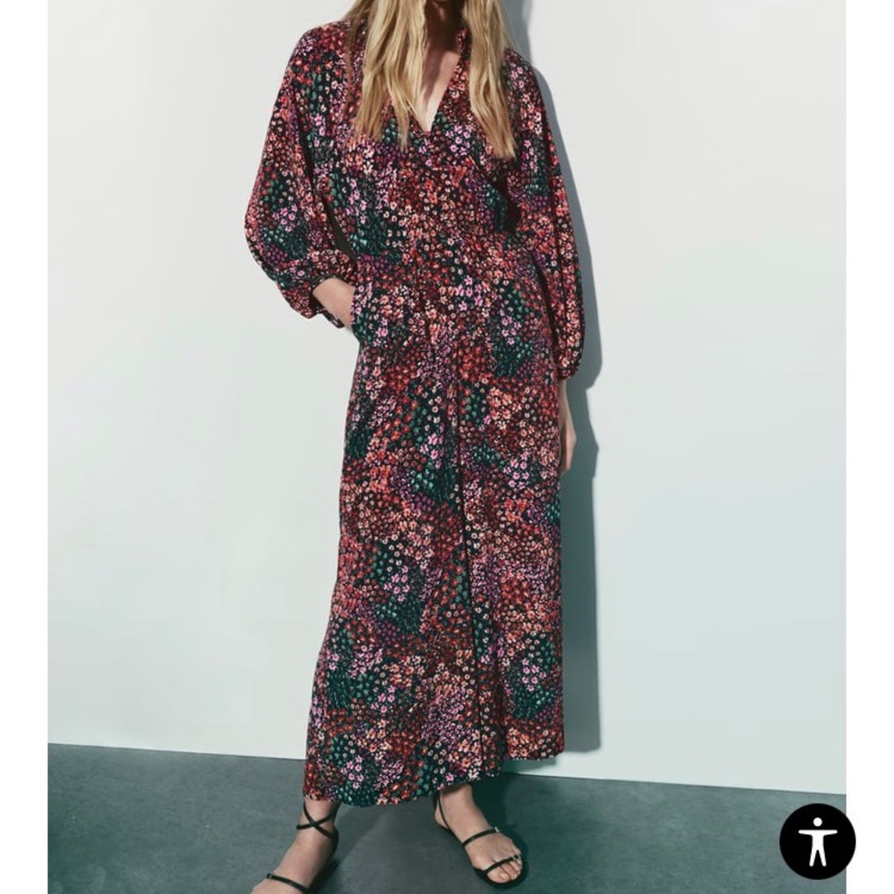 NWT Zara floral print jumpsuit